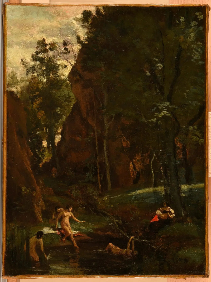 Diane kylvyssä - Jean-Baptiste Camille Corot