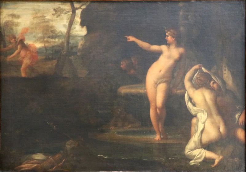 Diane kylvyssä yllättyneenä Actéonista - Annibale Carracci