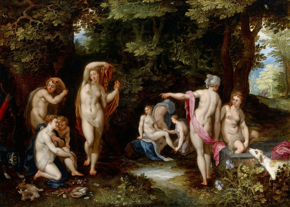 Diane et Actéon - Jan Brueghel l'Ancien image 1 copie de tableau peinte à la main
