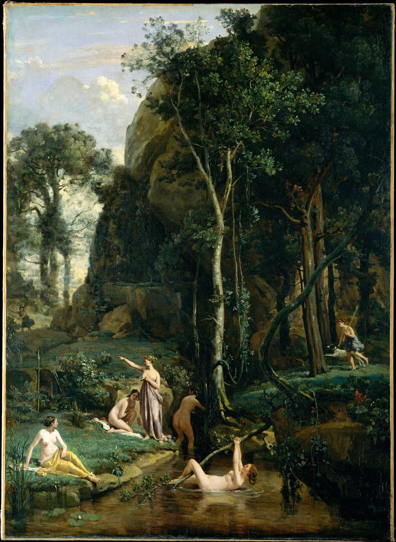 Diane ja Aktéon - Jean-Baptiste Camille Corot