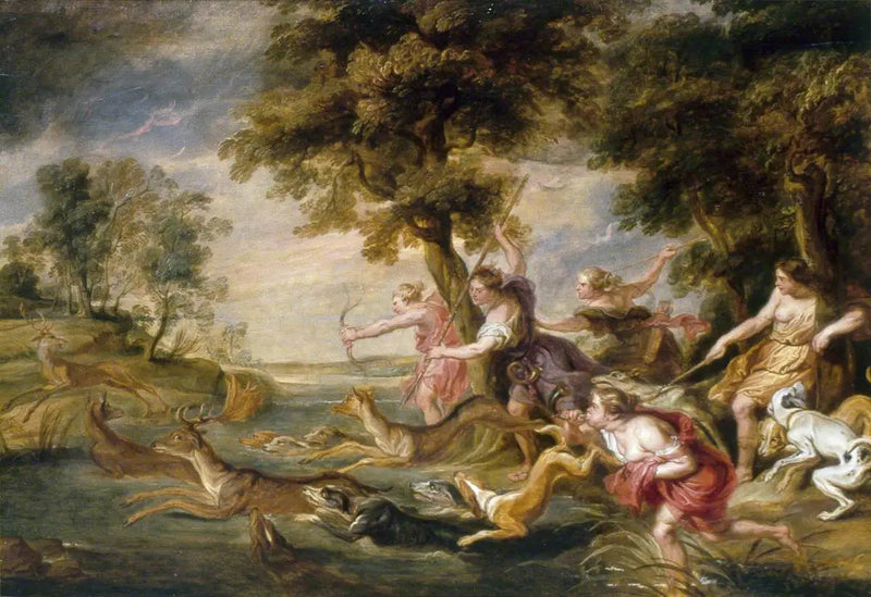 Diane ja hänen naihtensa metsästyksessä - Peter Paul Rubens