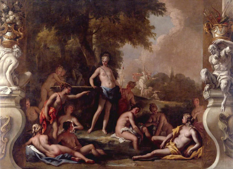 Diane ja hänen naiadsensa kylvyssä - Sebastiano Ricci