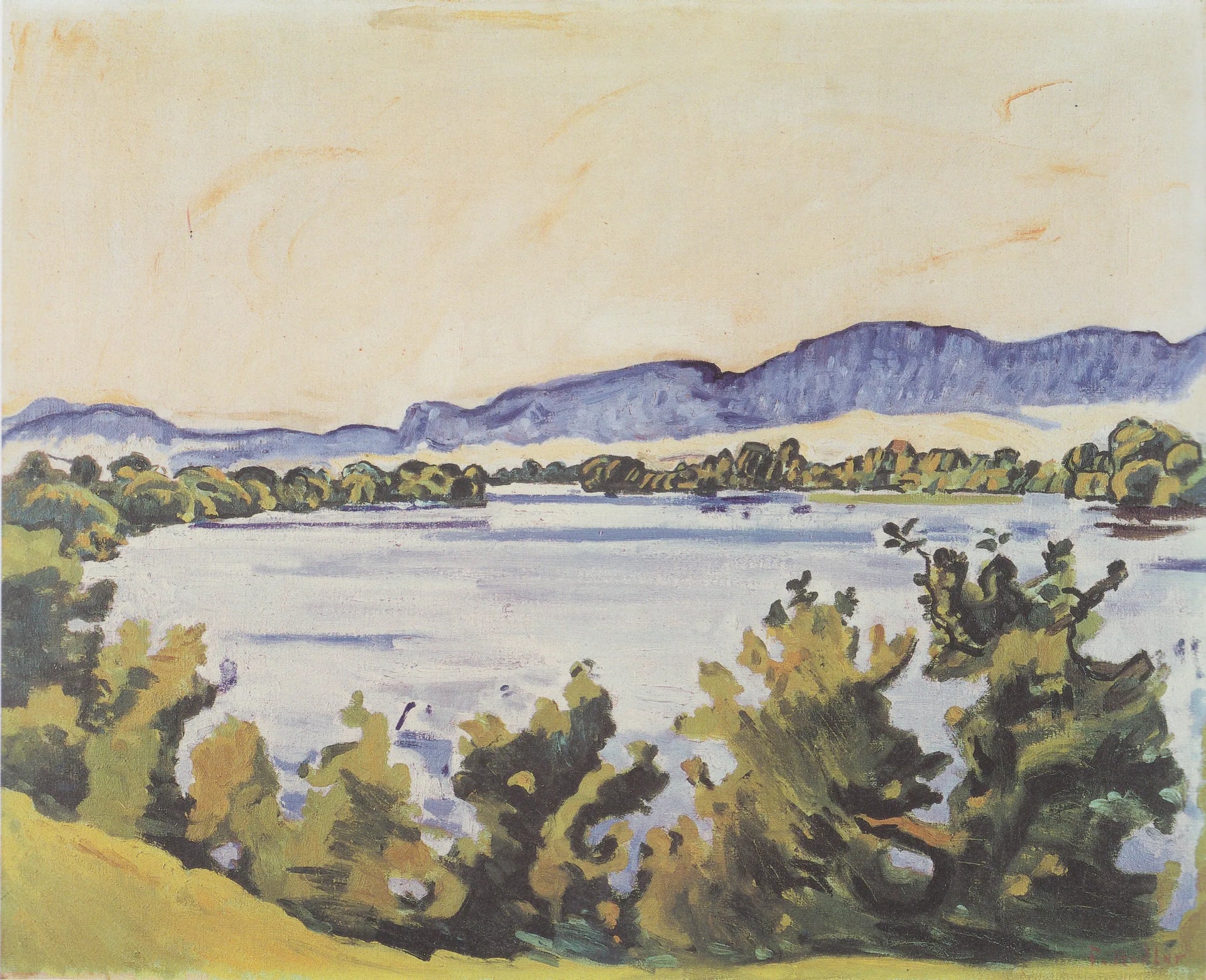 Die Aare bei Solothurn - Ferdinand Hodler image 1 reproduction d’œuvre d’art à l’huile