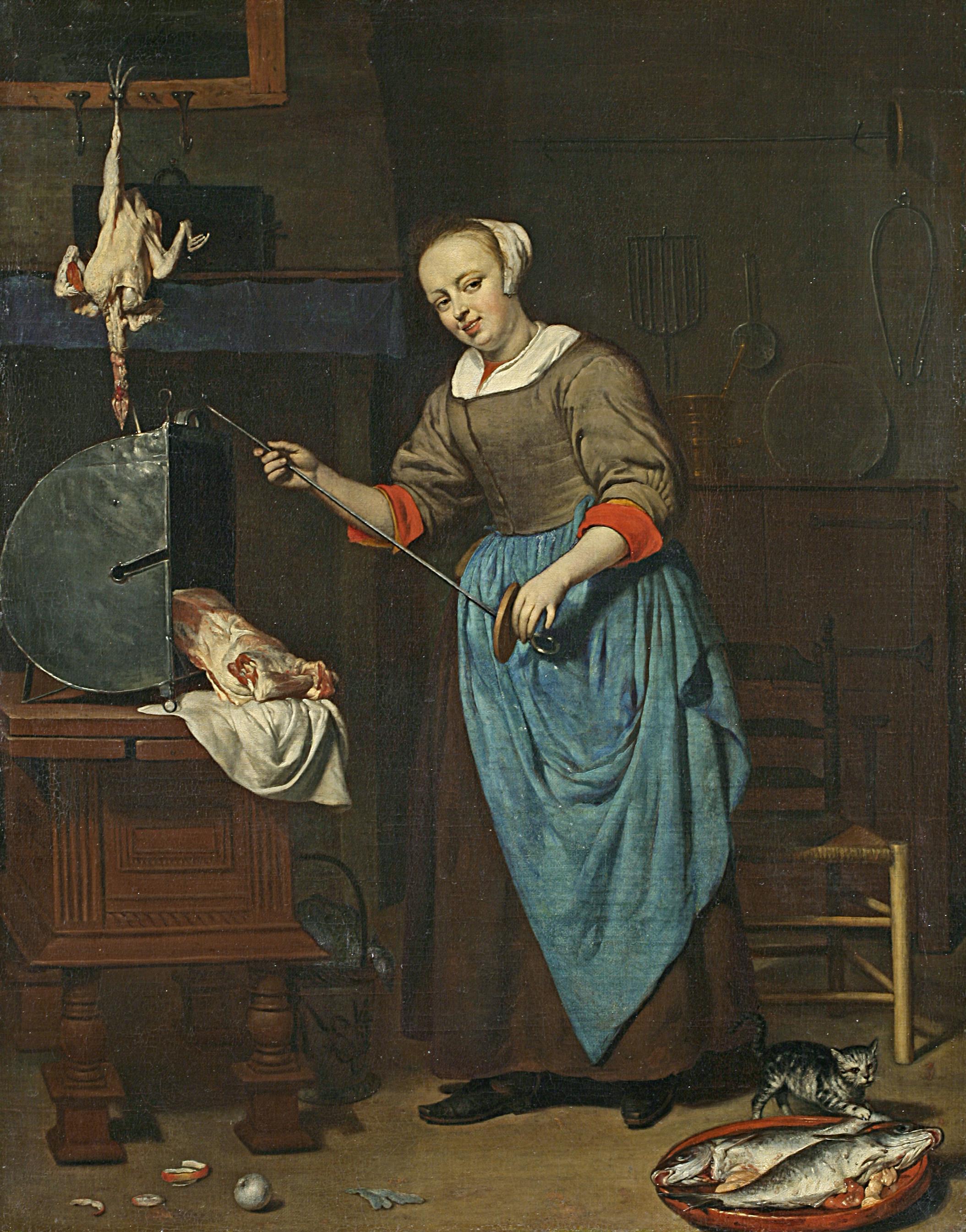 Die Köchin - Gabriel Metsu image 1 reproduction artisanale de tableau