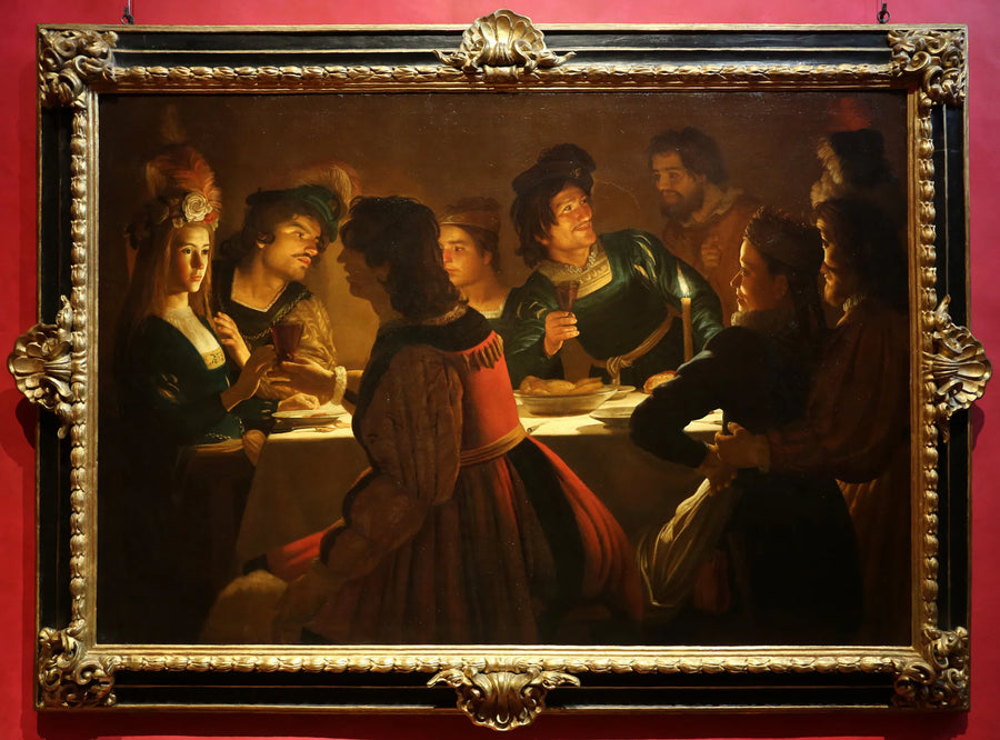 Illallinen hääjuhlassa - Gerrit van Honthorst