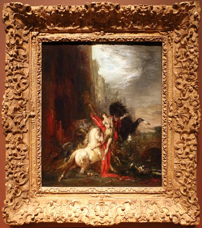 Diomedes syöksymässä hevosillaan - Gustave Moreau