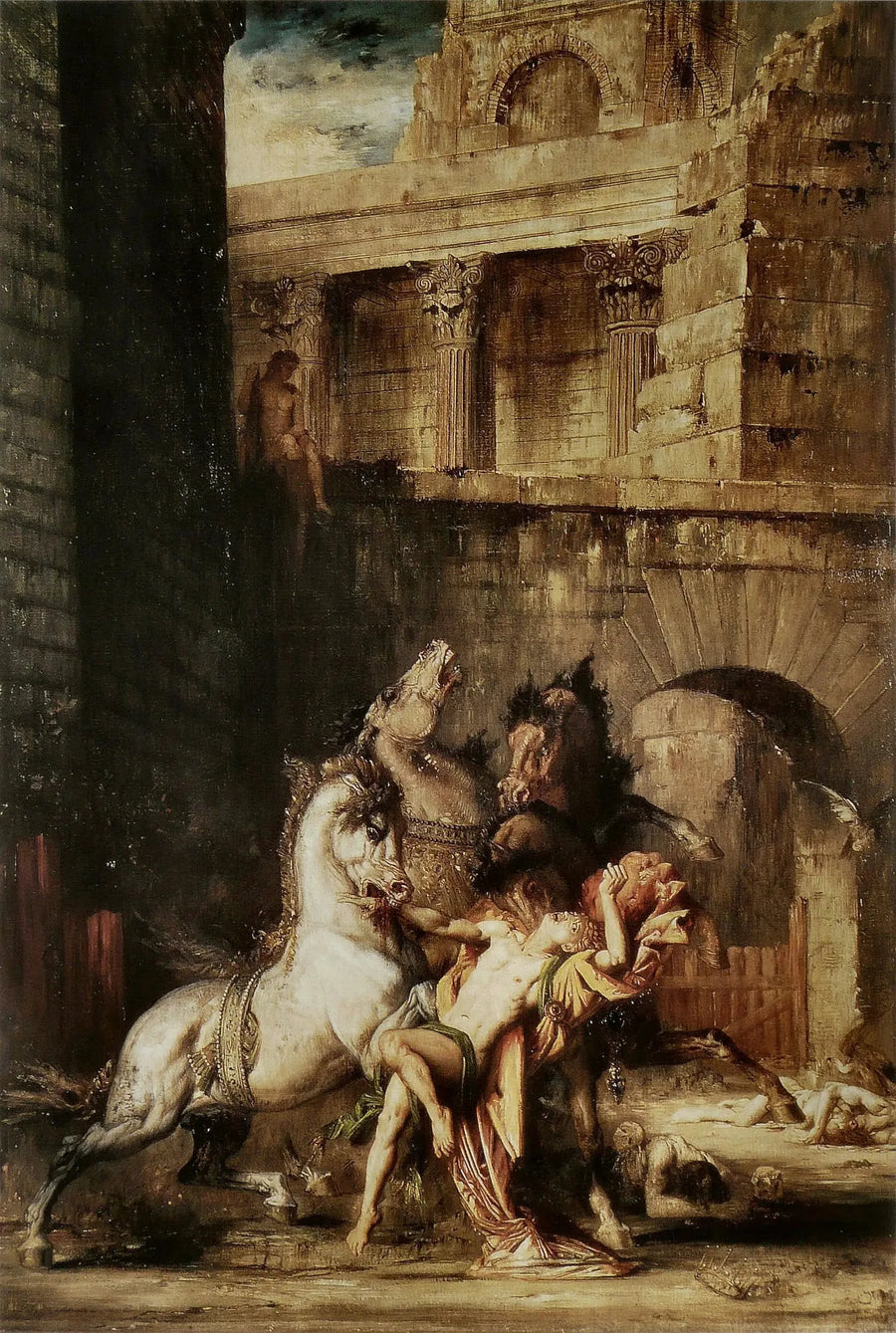 Diomedes syöksymässä hevosillaan - Gustave Moreau
