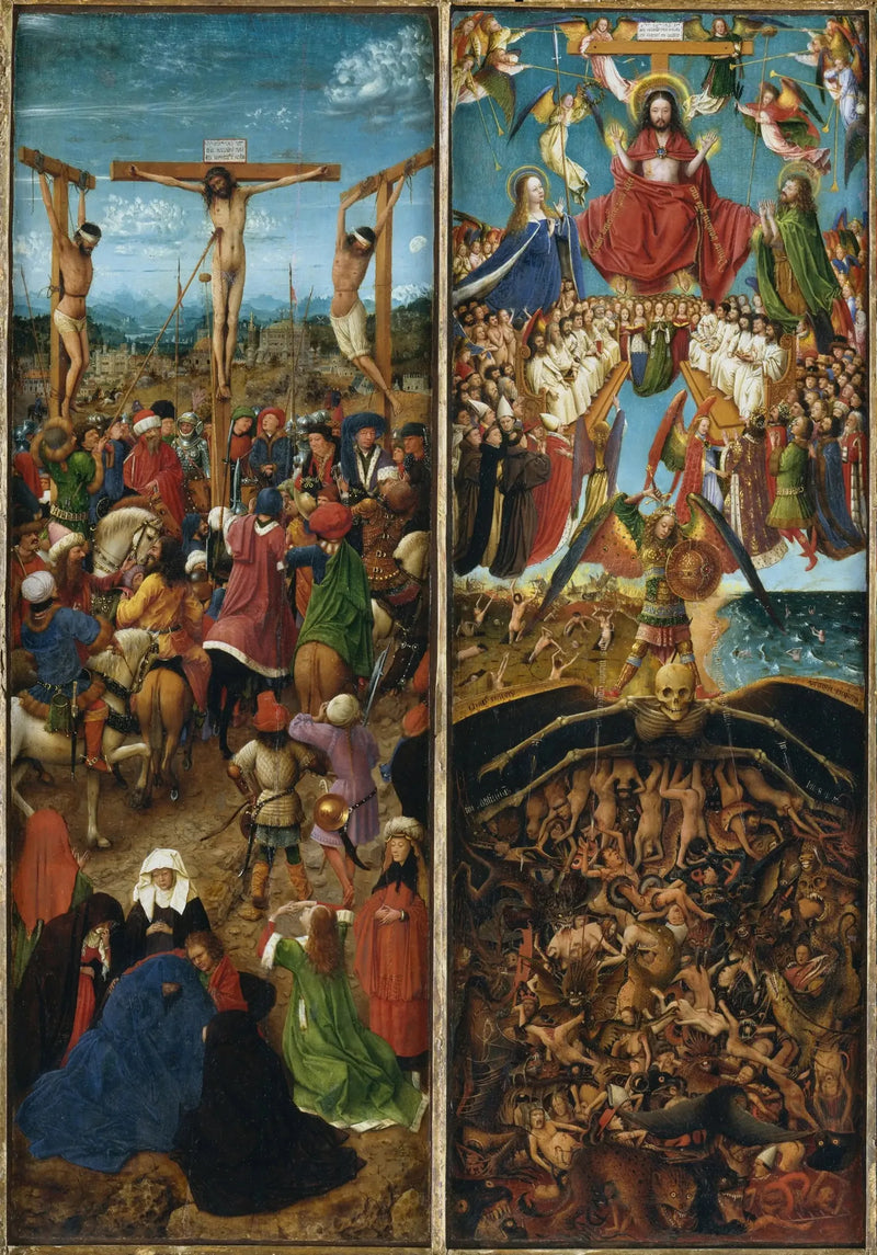 Ristiinnaulitsemisen ja viimeisen tuomion diptyykki - Jan van Eyck