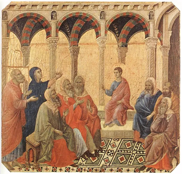 Riita lääkärien kanssa - Duccio di Buoninsegna