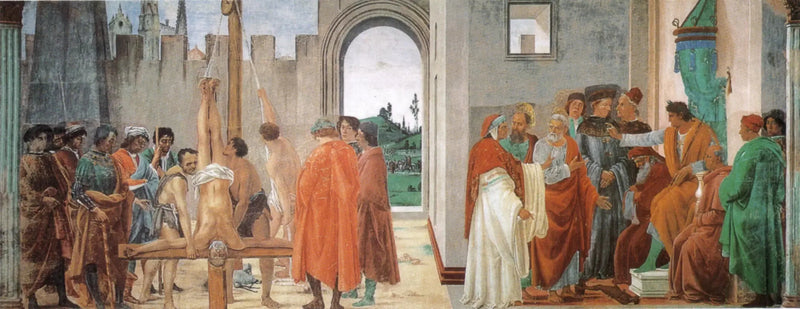Riita Simon Maguksen ja Pietarin ristiinnaulitsemisen kanssa - Filippino Lippi
