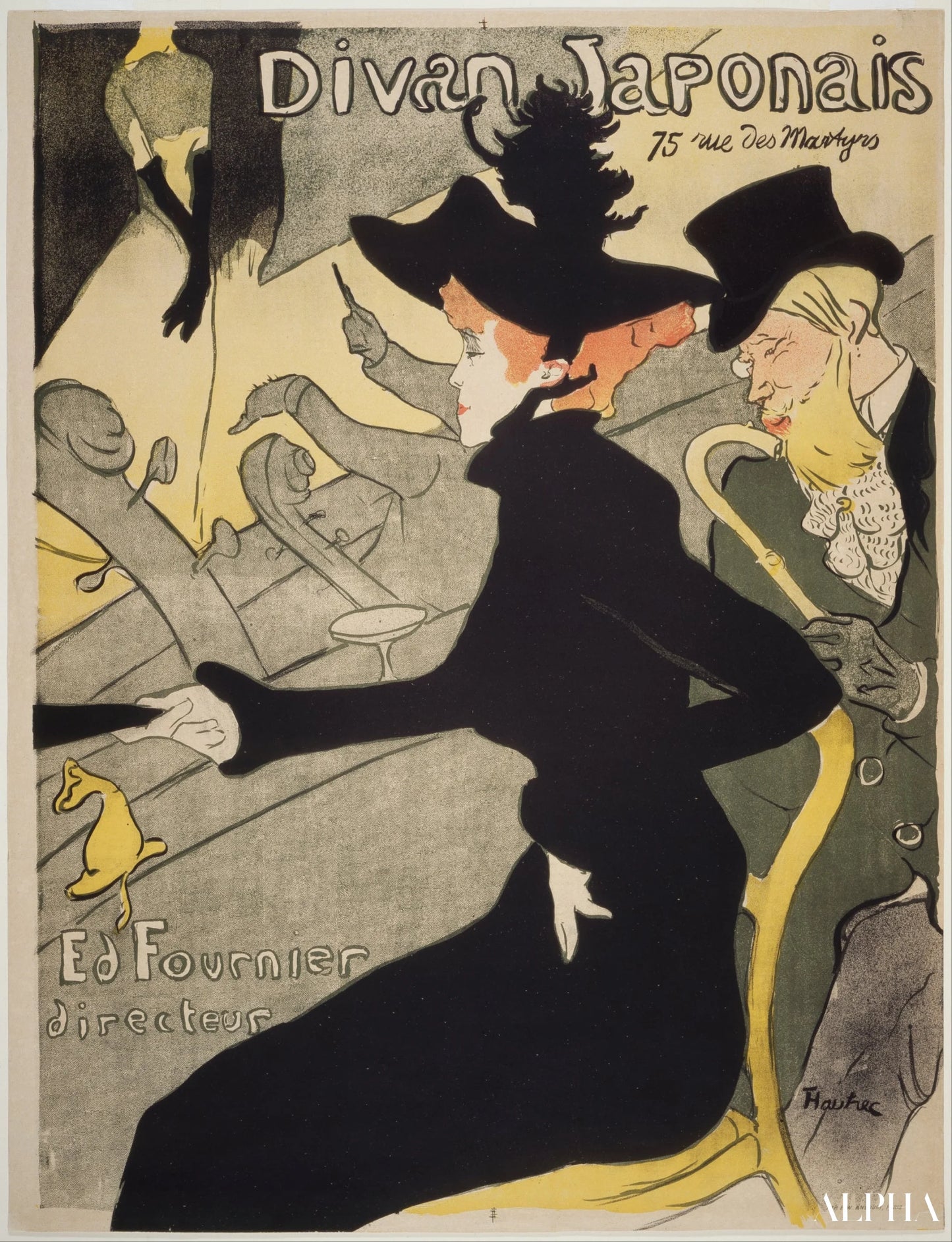 Japanilainen divaani - Toulouse Lautrec - Korkealaatuiset taulujen ja maalauksien reproduktiot