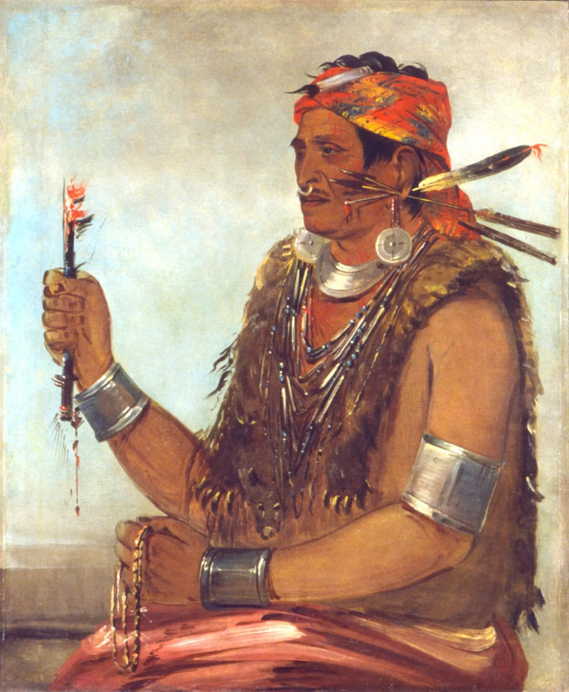 Dix-sqúat-a-way, La Porte Ouverte, Tunnetaan nimellä Profeetta, Tecumsehin veli - George Catlin