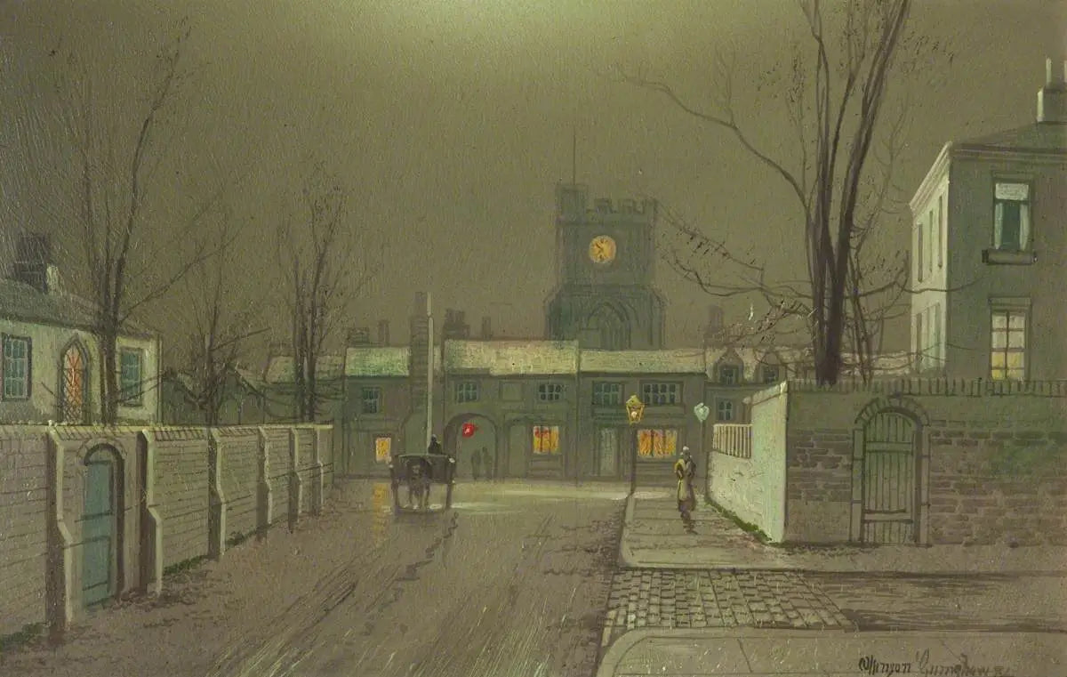 Docks de Liverpool (panneau 4 sur 5) - John Atkinson Grimshaw image 1 tableau peint à l’huile sur toile