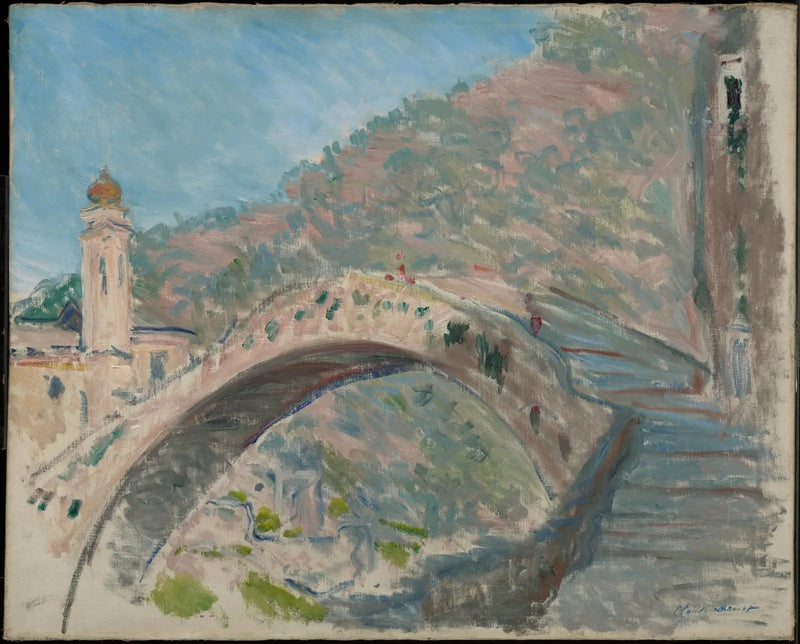 Dolceacqua, vanha silta Nervian yli - Claude Monet