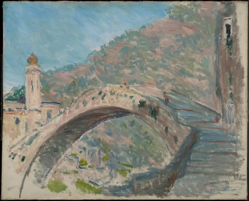 Dolceacqua, vanha silta Nervian yli - Claude Monet