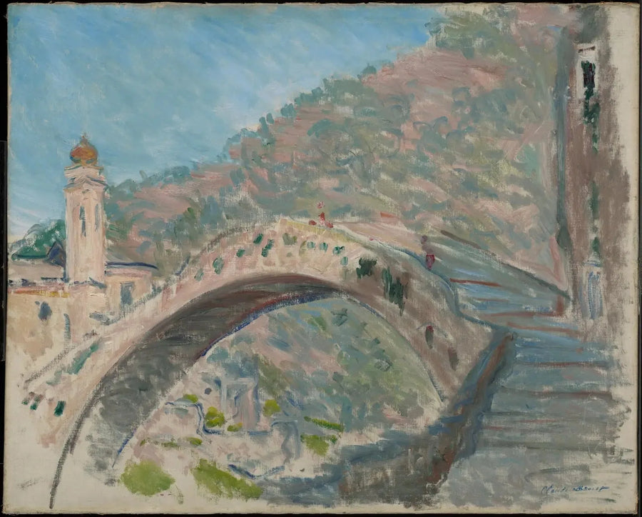 Dolceacqua, vanha silta Nervian yli - Claude Monet