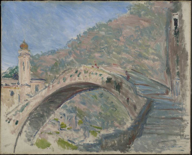 Dolceacqua, vanha silta Nervian yli - Claude Monet