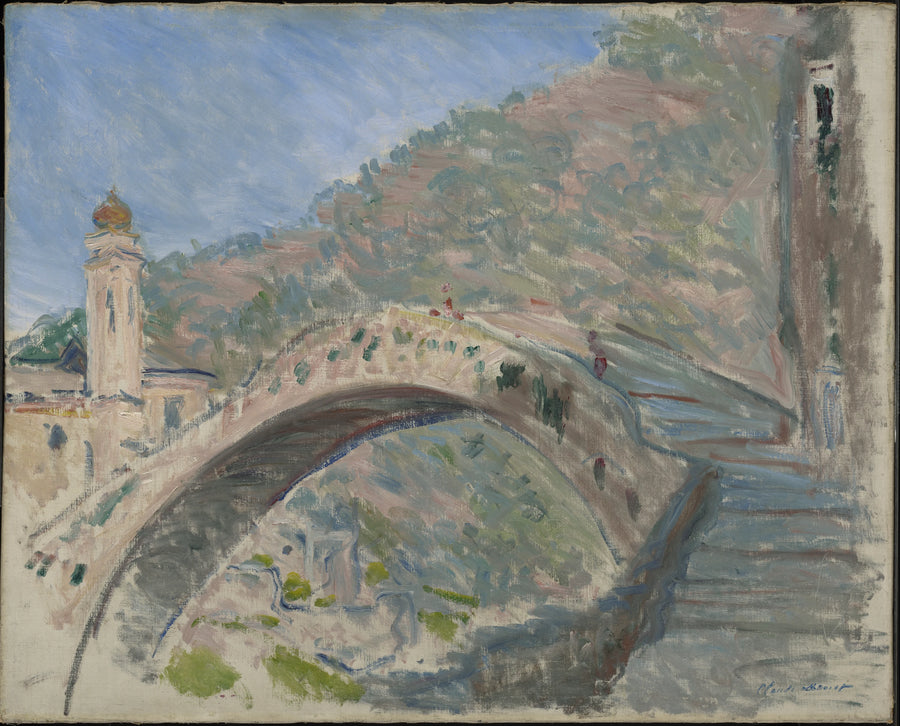 Dolceacqua, vanha silta Nervian yli - Claude Monet