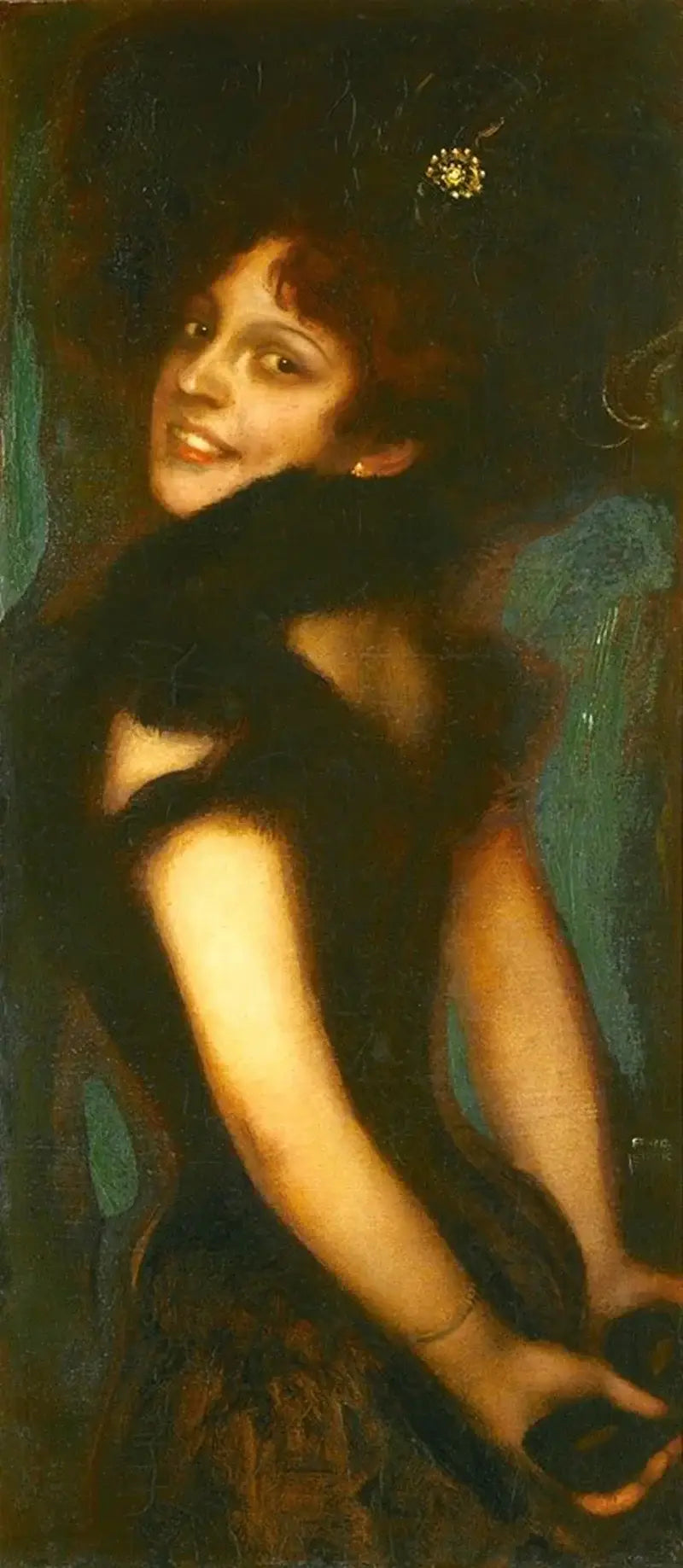Reproduction du tableau « Domino - Franz von Stuck » par Alpha Reproduction en peinture à l’huile
