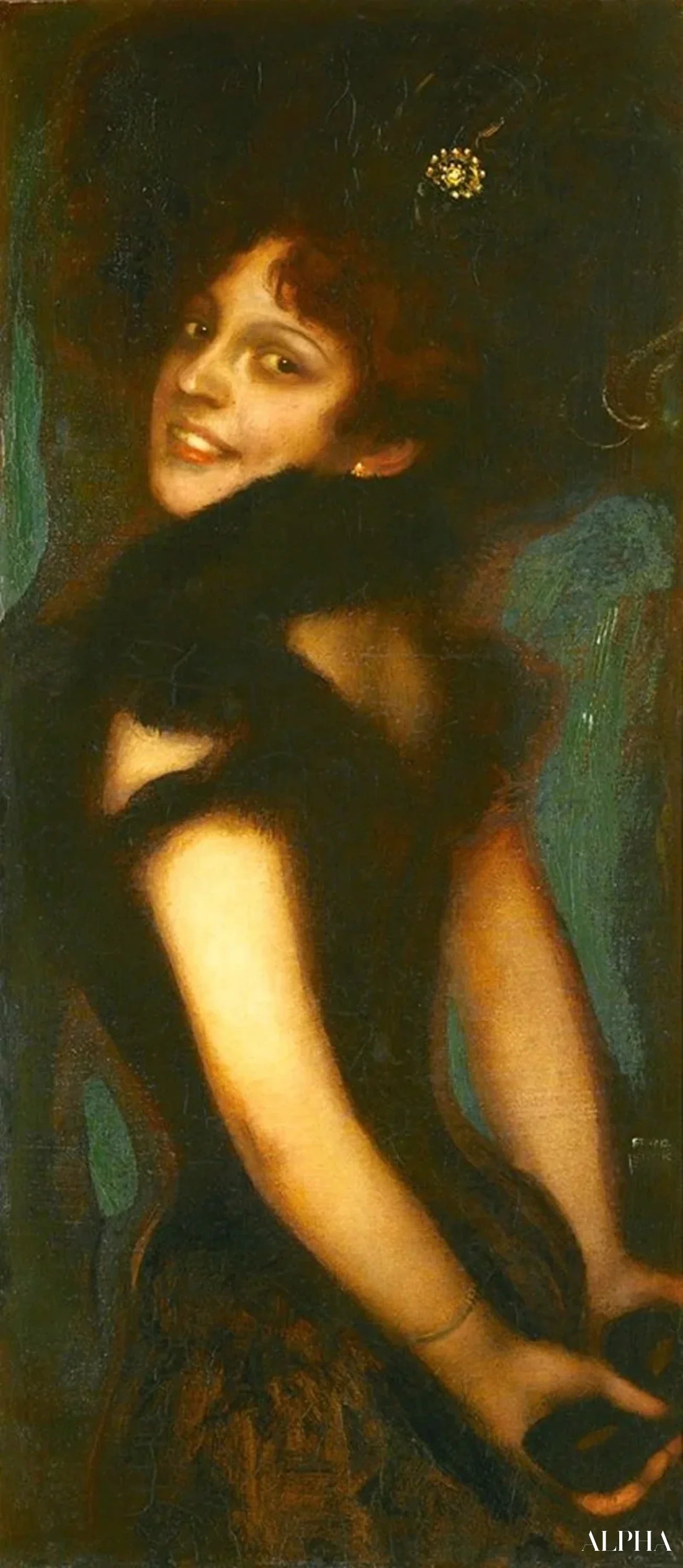 Reproduction du tableau « Domino - Franz von Stuck » par Alpha Reproduction en peinture à l’huile