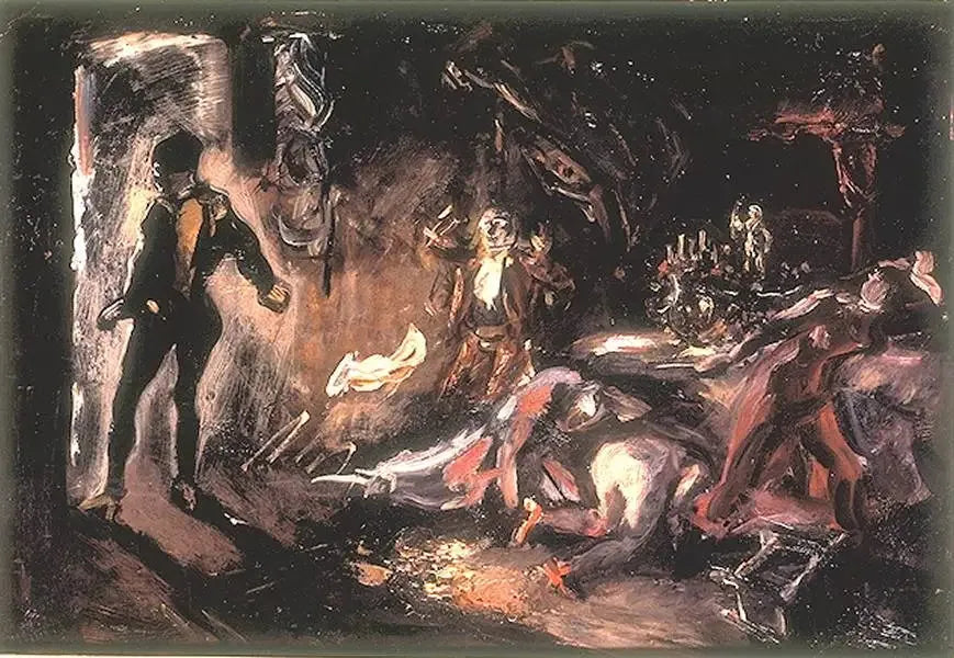 Don Juan tapaamassa Pierre-vieraan vierasta - Max Slevogt