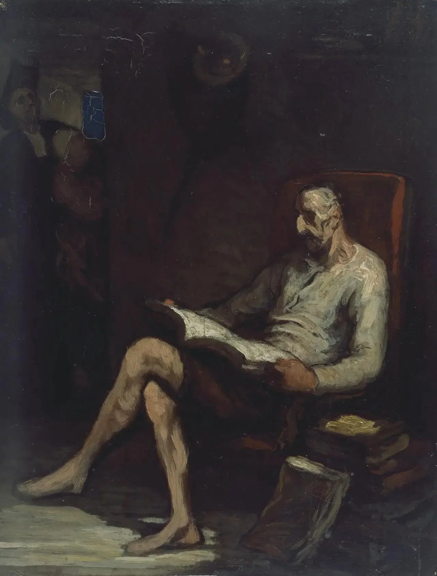 Don Quijote lukemassa - Honoré Daumier