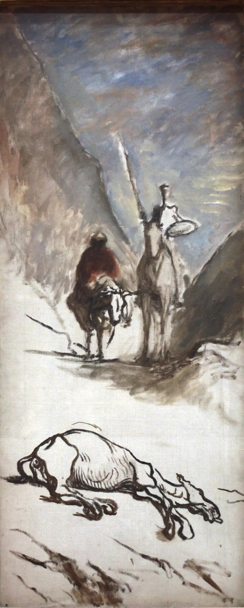 Don Quijote ja kuollut aasi - Honoré Daumier