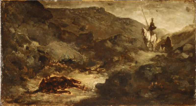 Don Quijote ja kuollut aasi - Honoré Daumier