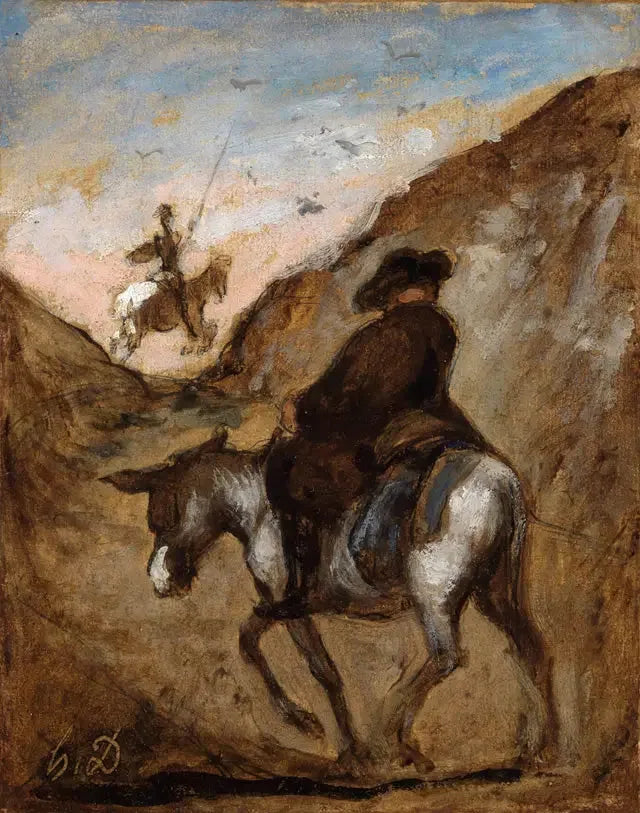 Don Quijote ja Sancho Panza - Honoré Daumier