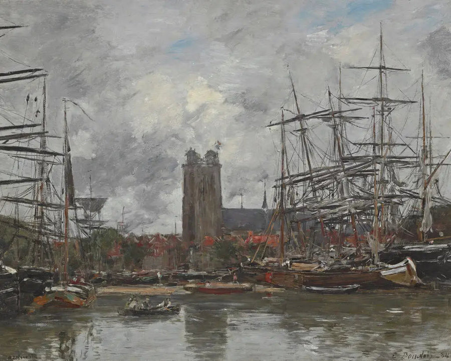 Dordrecht - Sataman näkymä - Eugène Boudin