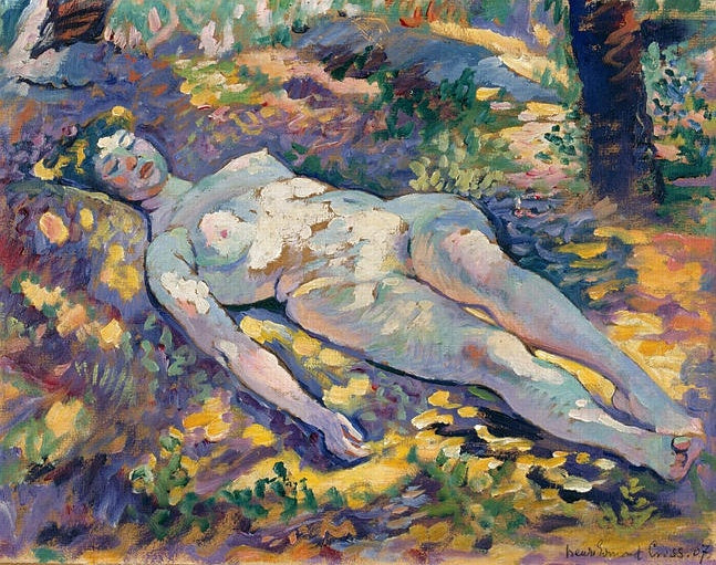 Uusi päiväpeite aukiolossa - Henri-Edmond Cross