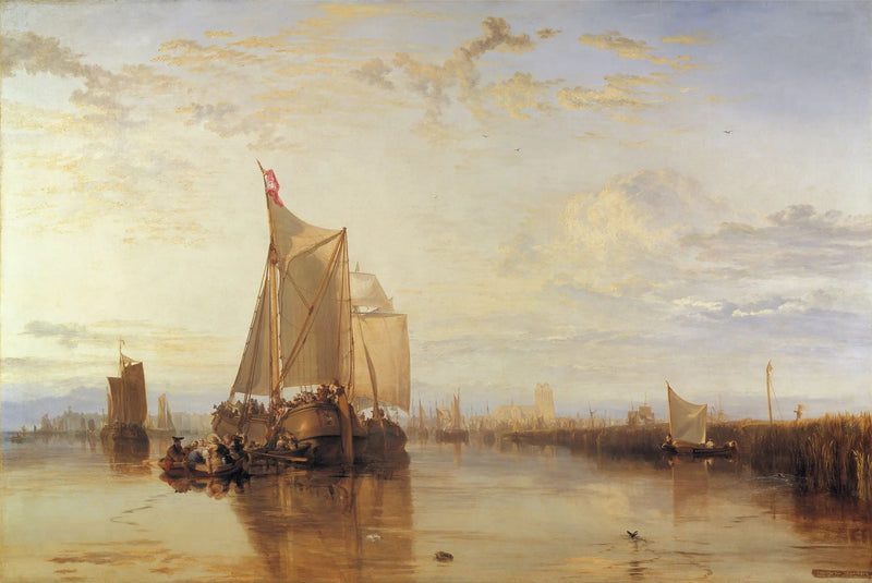 Dort, tai Dordrecht: Dort-pakettivene Rotterdamista tyynessä - J. M. W. Turner