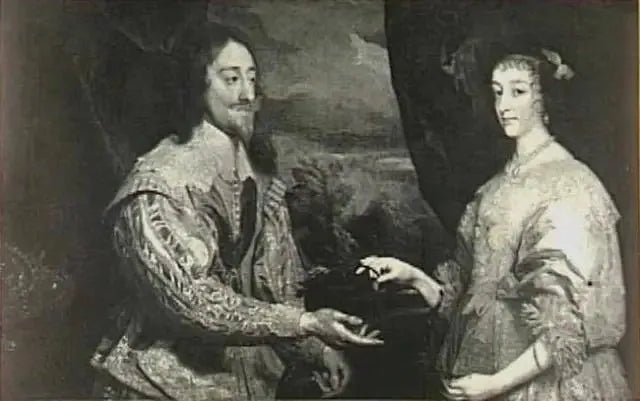 Kaksinkertainen muotokuva Charles I Stuartista, Englannin kuninkaasta, ja hänen vaimostaan Henriette Marie de Bourbonista, Englannin kuningattaresta (1609-1669) - Antoine van Dyck