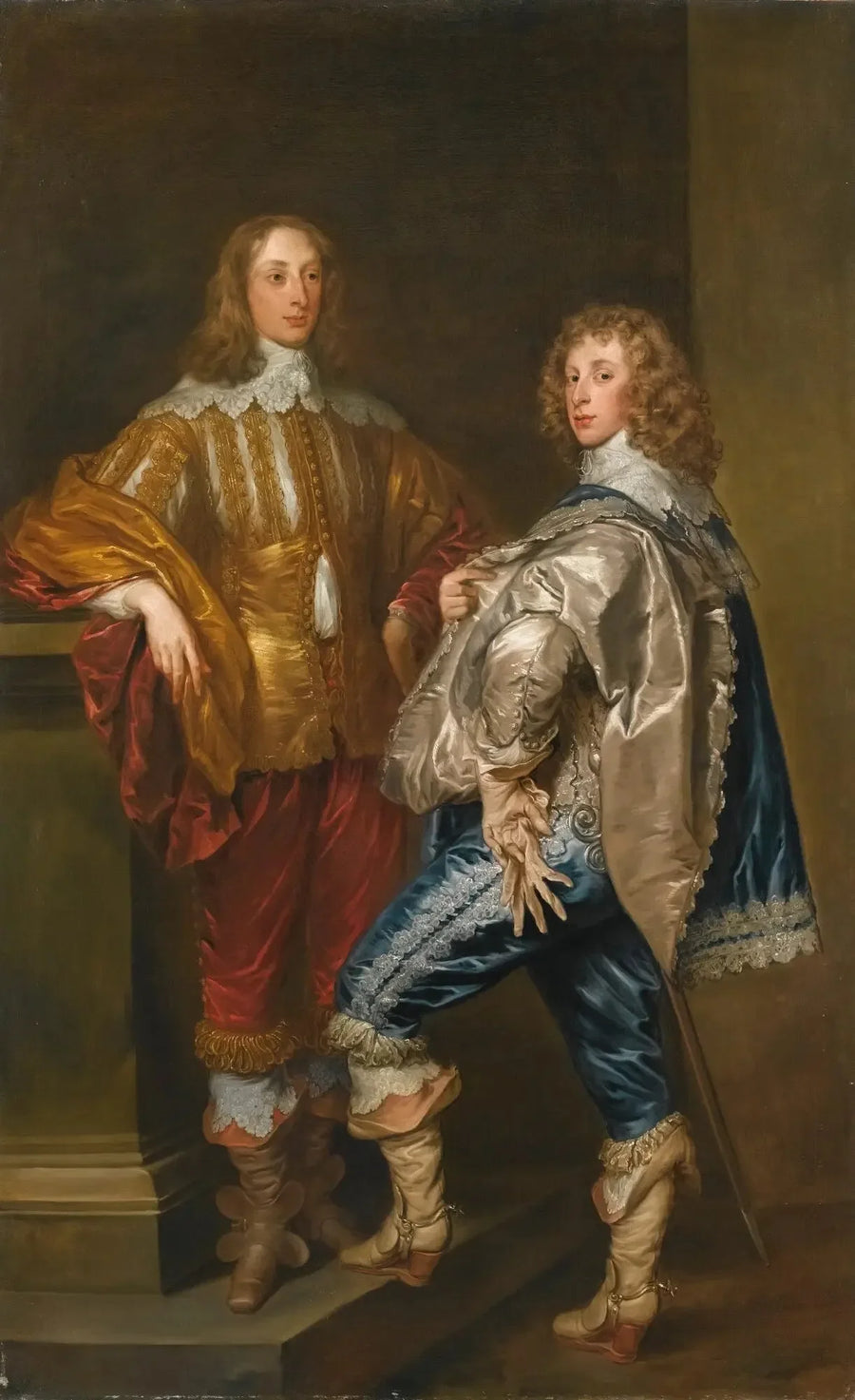 Kaksinkertainen muotokuva Lord John Stewartista (1621-1644) ja Lord Bernard Stewartista, tulevasta Lichfieldin kreivistä (1623-1645) - Antoine van Dyck
