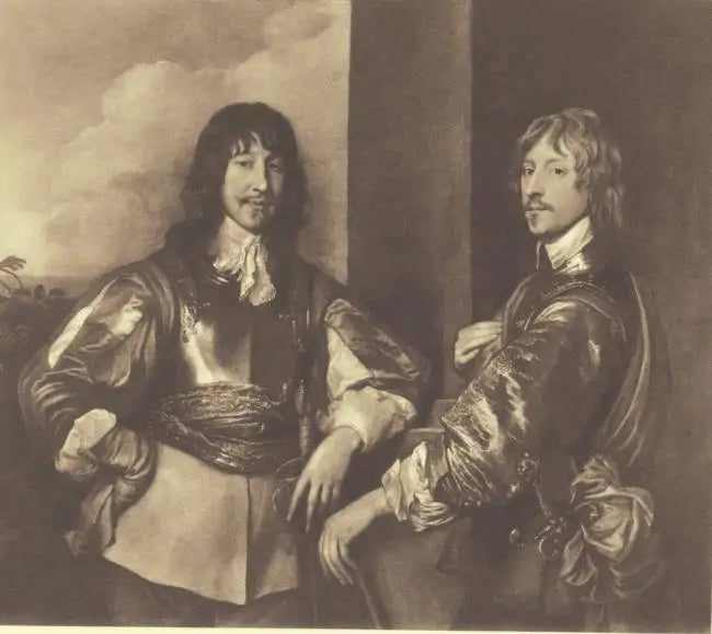 Kaksinkertainen muotokuva Mountjoy Blountista, ensimmäisestä Newportin kreivistä (-1666), ja George, Lord Goringista (1608-1657) - Antoine van Dyck