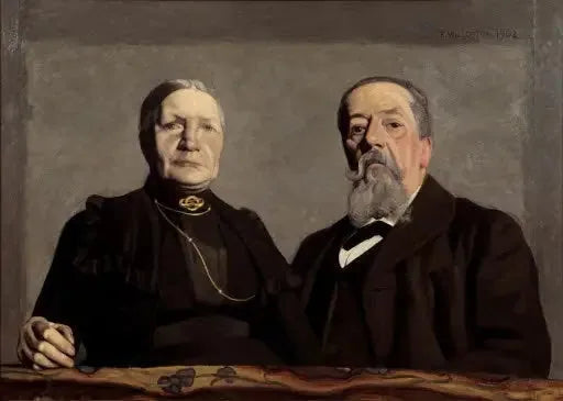 Double portrait des parents de l'artiste - Félix Vallotton image 1 copie peinte à la main à l’huile