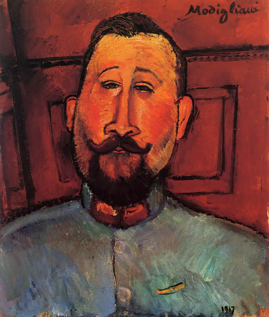 Reproduction du tableau « Dr Deveraigne - Le beau major - Amedeo Modigliani » par Alpha Reproduction en peinture à l’huile
