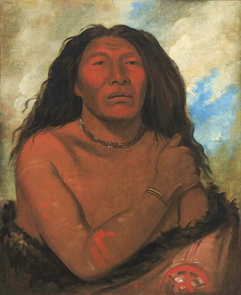 Duhk-gits-o-ó-see, Ours Rouge, arvostettu soturi - George Catlin