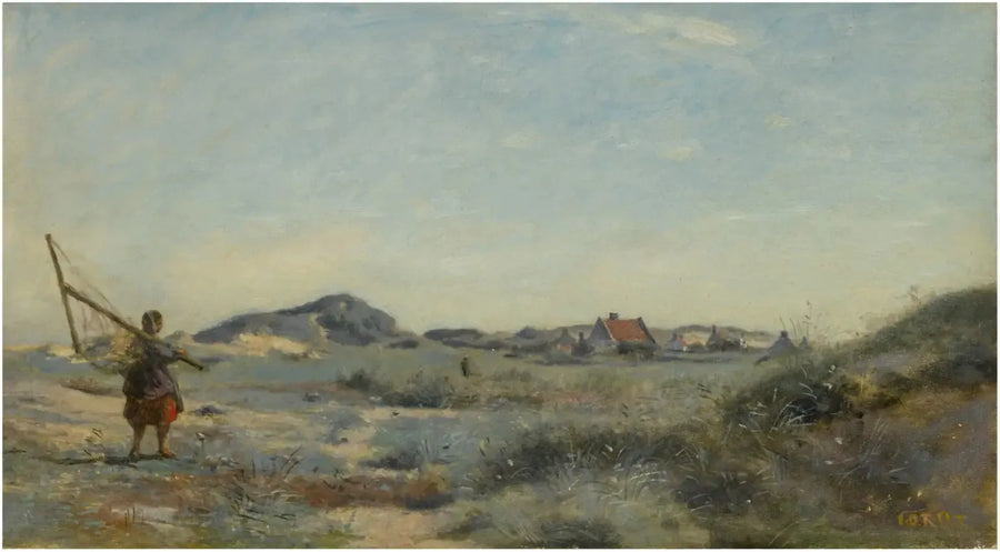 Dunkerque. Katkarapojen kalastaja - Jean-Baptiste Camille Corot