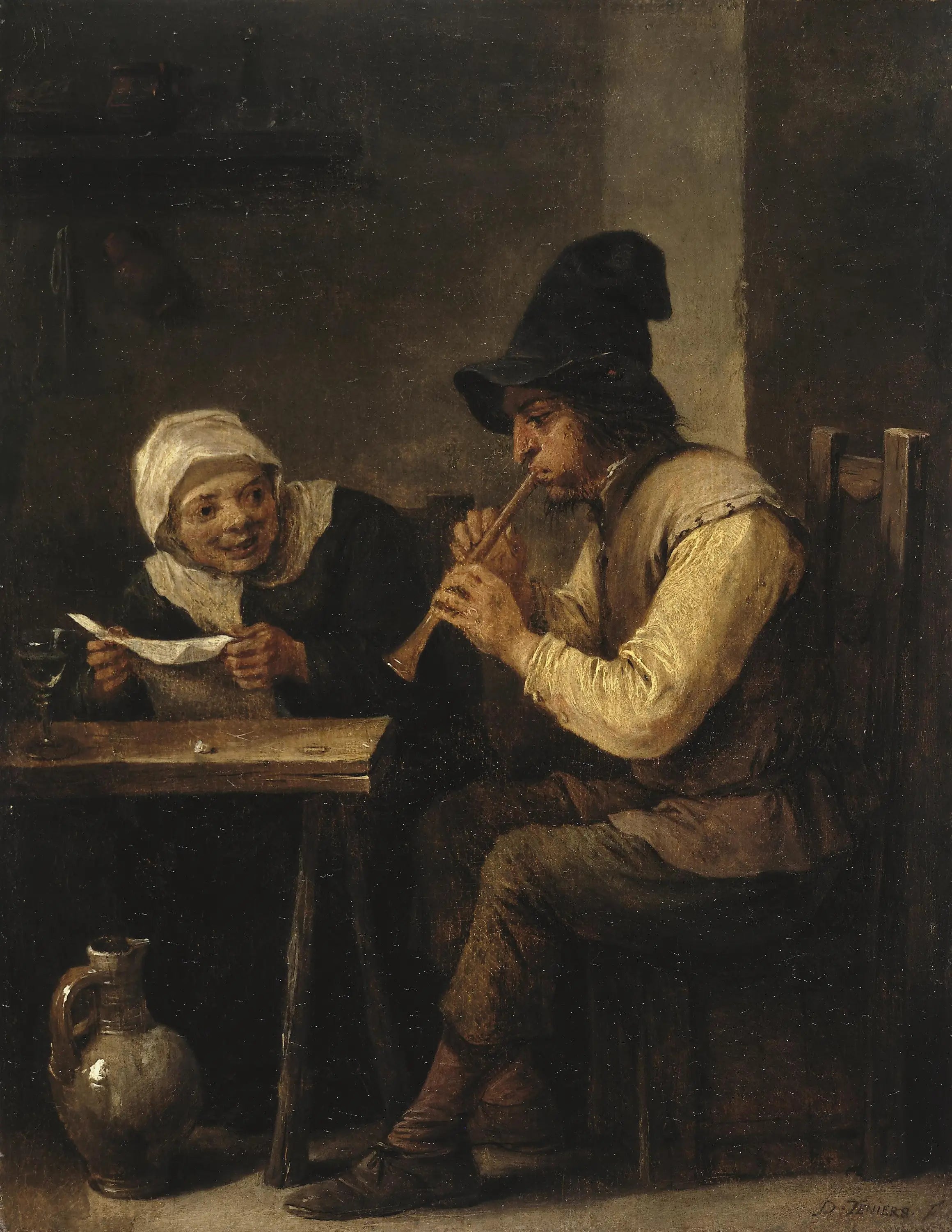 Duo - David Teniers le Jeune image 1 copie peinte à la main à l’huile