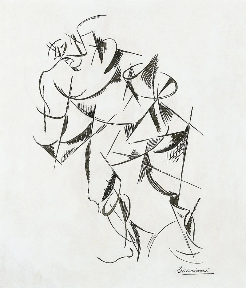 Ihmisen kehon dynaamisuus : Boxer - Umberto Boccioni