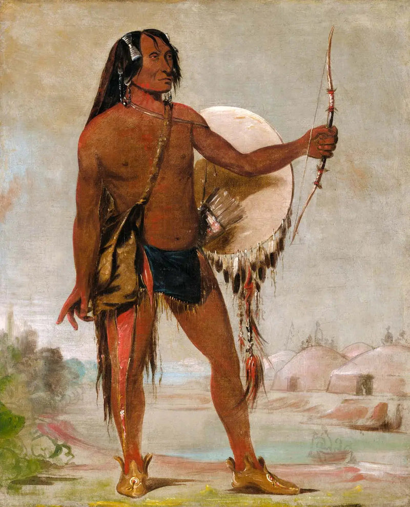 E'e-a-chín-che-a, Punainen Utu, Mustan Mokassin Poika - George Catlin