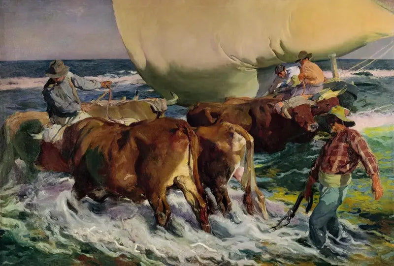 Laivan karilleajo (iltapäivän valo) - Joaquín Sorolla