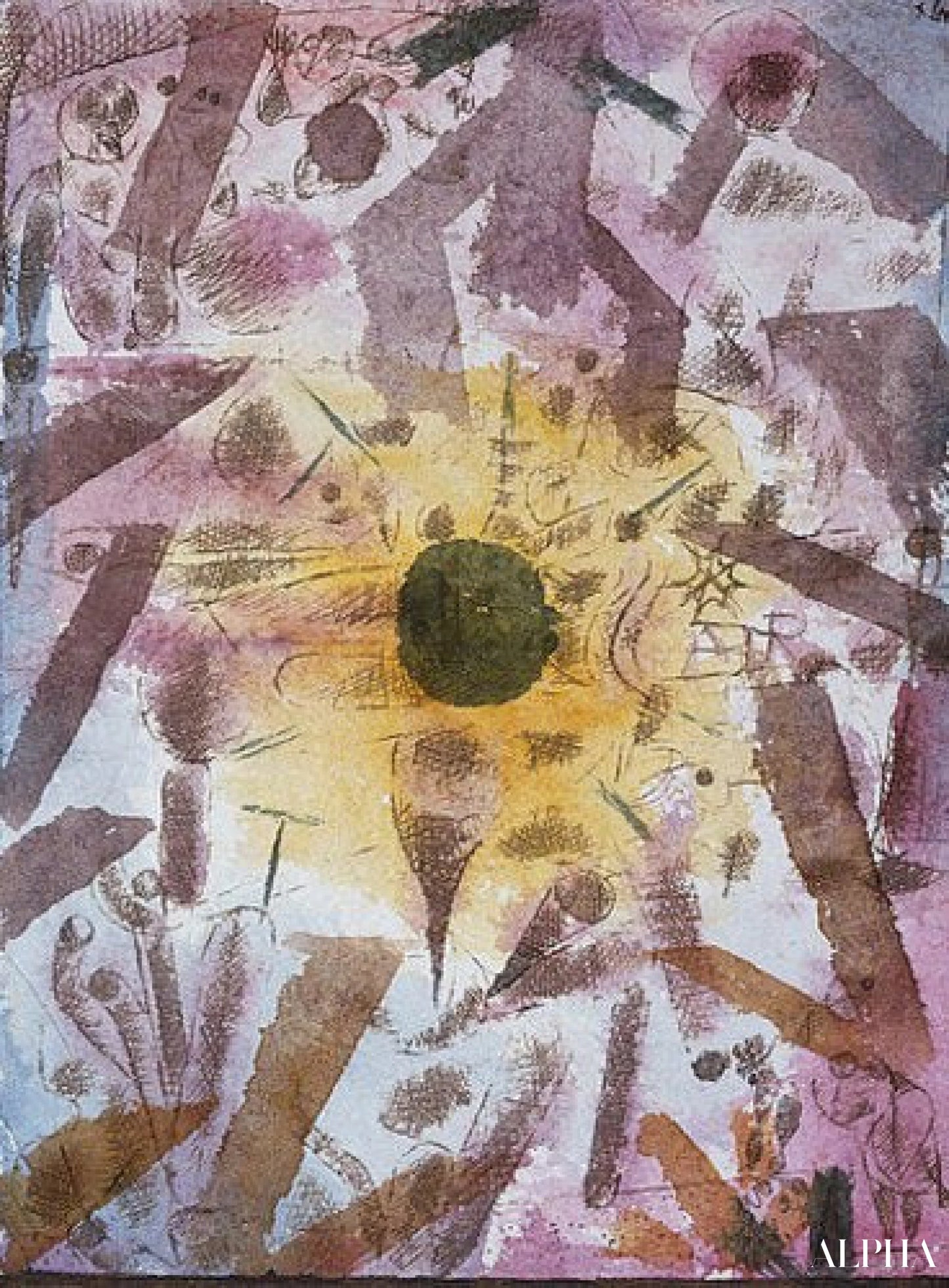 Auringonpimennys - Paul Klee - Korkealaatuiset taulujen ja maalauksien reproduktiot
