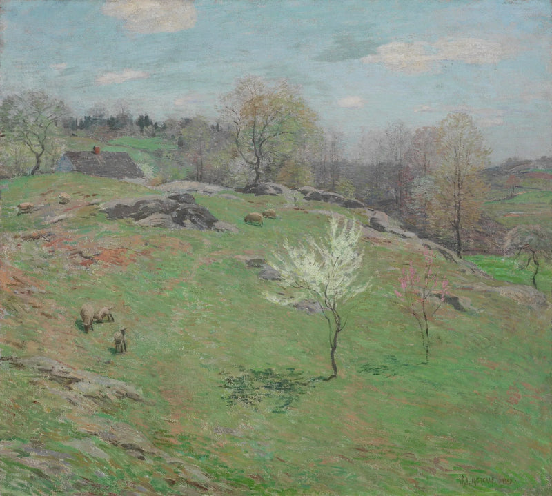 Silmujen puhkeaminen - Willard Metcalf