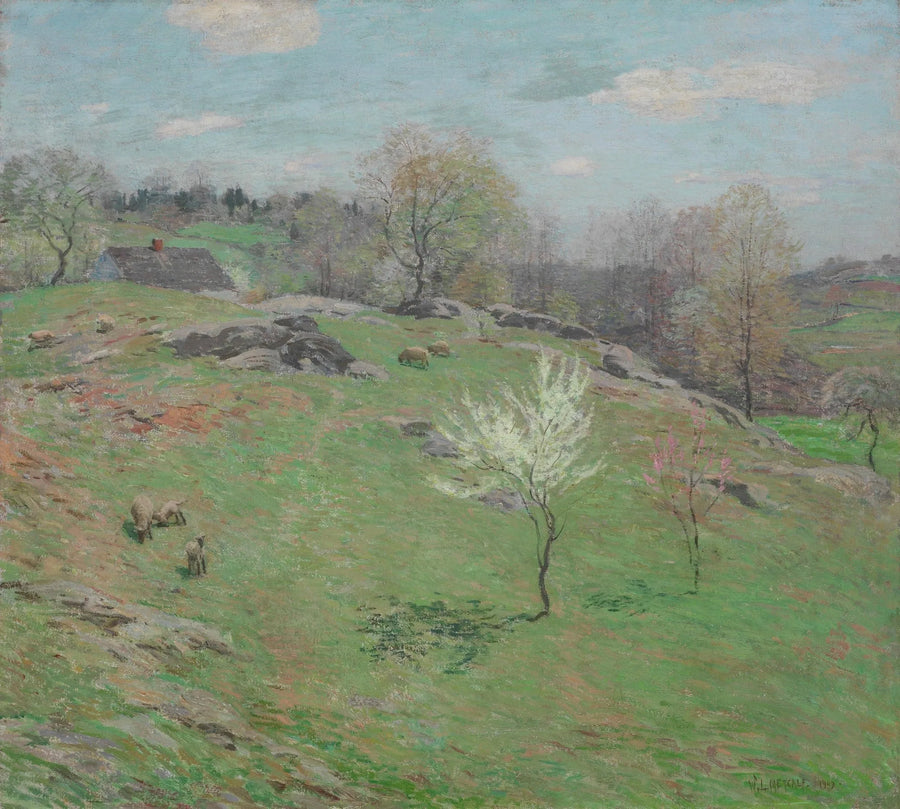 Silmujen puhkeaminen - Willard Metcalf