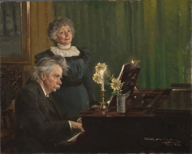 Edvard Grieg vaimonsa kanssa - Peder Severin Krøyer