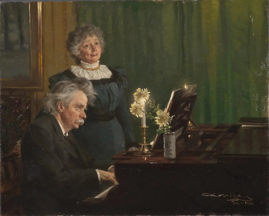 Edvard Grieg vaimonsa kanssa - Peder Severin Krøyer