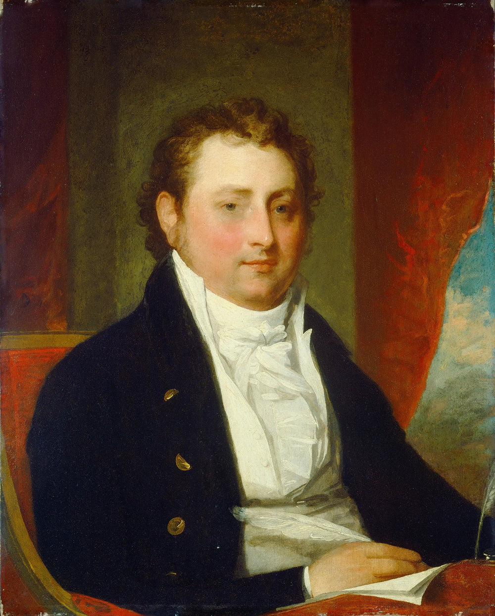 Edward Stow - Gilbert Stuart image 1 copie peinte à la main à l’huile