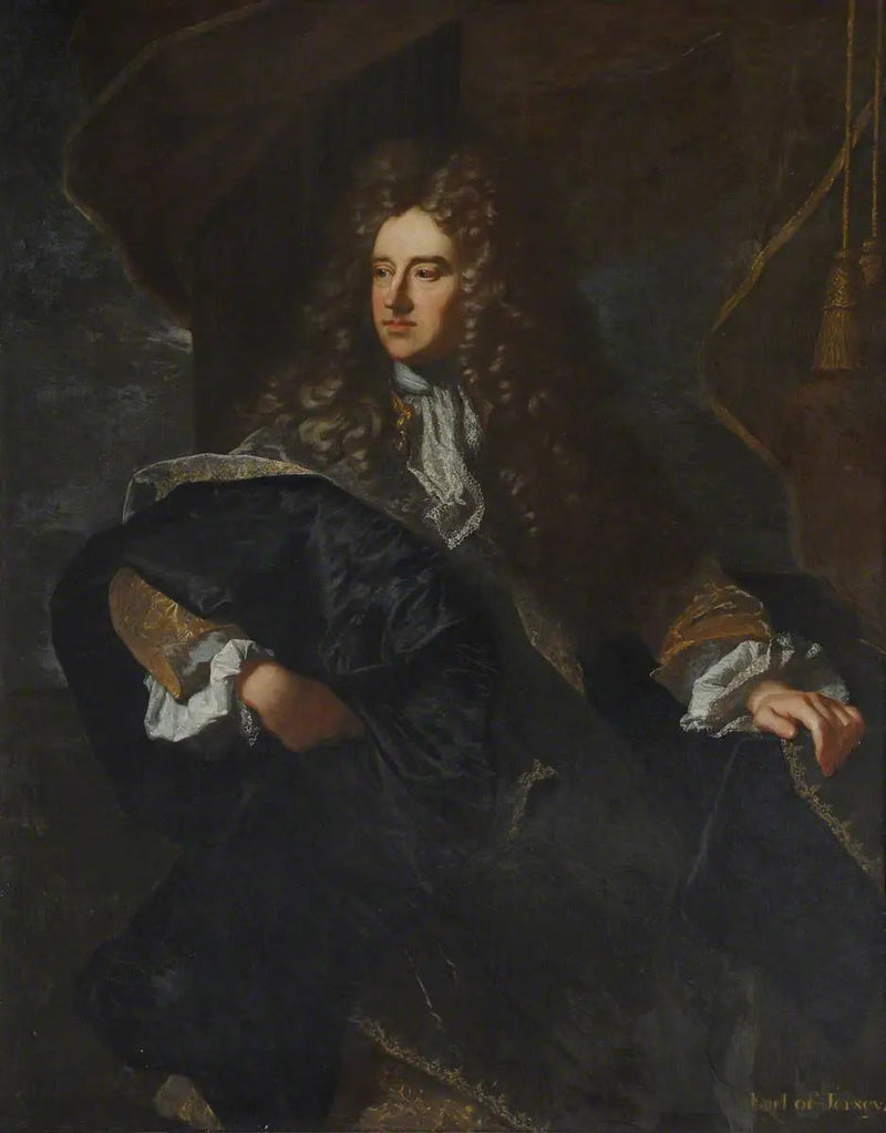 Edward Villiers (1655–1711), Jerseyin kreivi, kuninkaallisen hovin marssalilohikäärme ja diplomaatti - Hyacinthe Rigaud